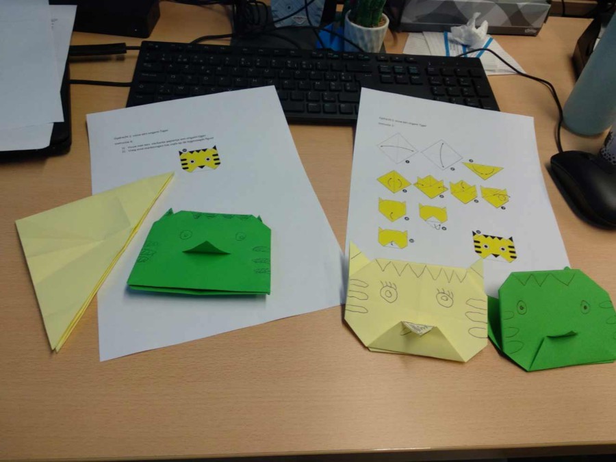 Procedimiento tigres de origami para propietarios de racimos