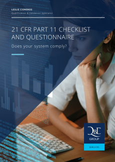 21 CFR Part 11 checklist and questionnaire - QbD Group