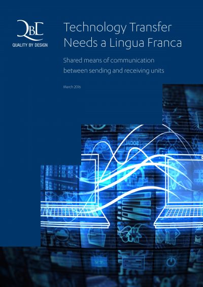 QbD: Technology Transfer Needs a Lingua Franca